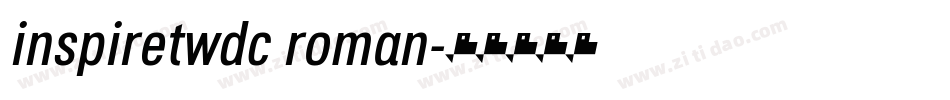 inspiretwdc roman字体转换